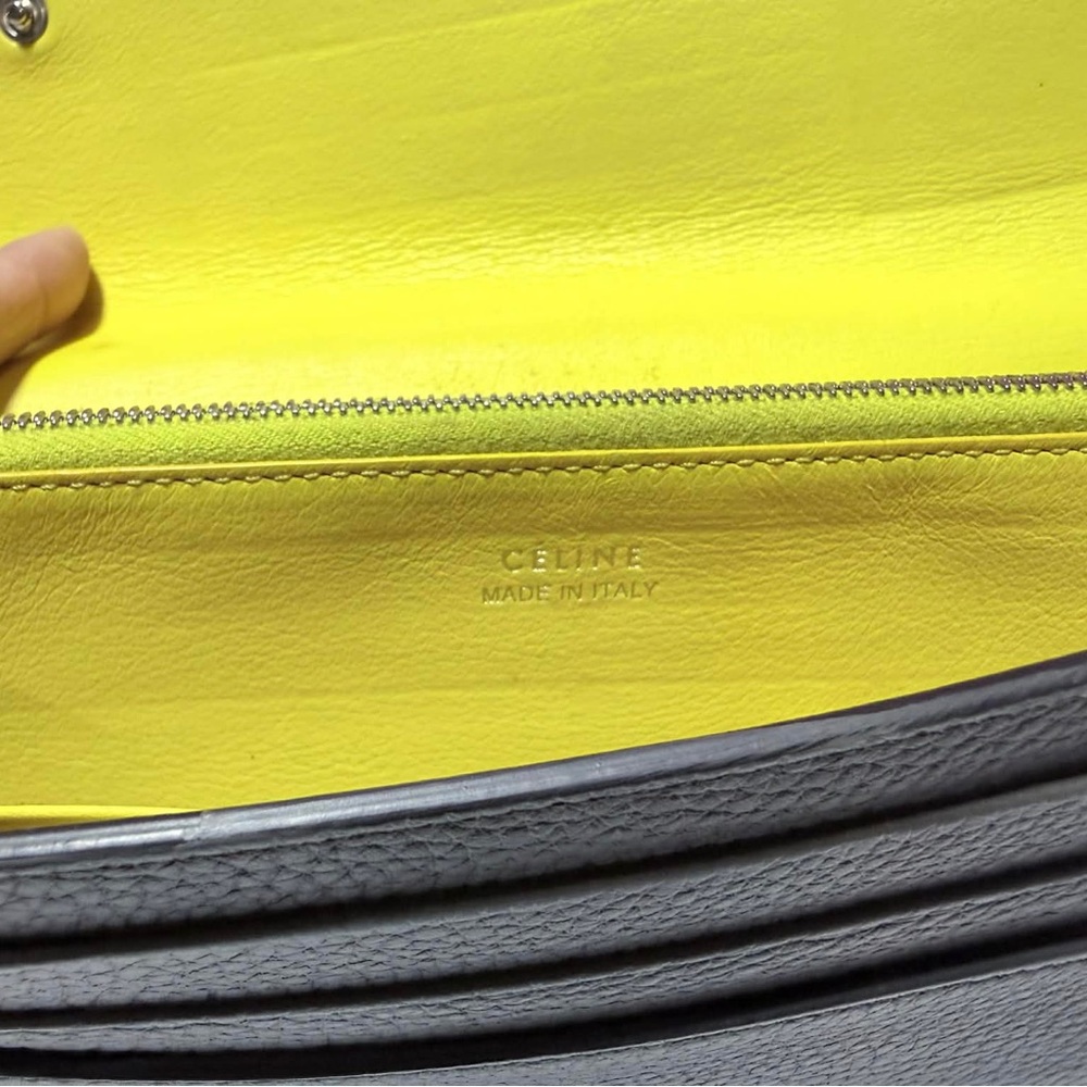 Celine Yellow and Gray Leather Accessory - Picture 6 of 7